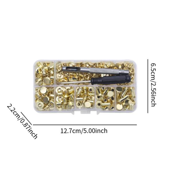 リベットボックスセット 革製品クラフト用スチールリベット