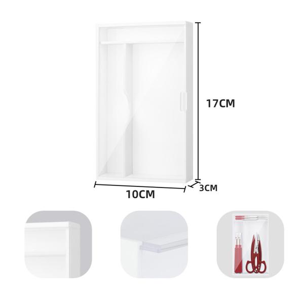 裁縫箱、収納ボックス、手作り工芸用、家庭用、透明な蓋付き、コンパートメント付き、初心者向け裁縫道具ホルダーオーガナイザー