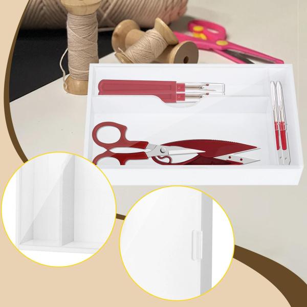 裁縫箱、収納ボックス、手作り工芸用、家庭用、透明な蓋付き、コンパートメント付き、初心者向け裁縫道具ホルダーオーガナイザー