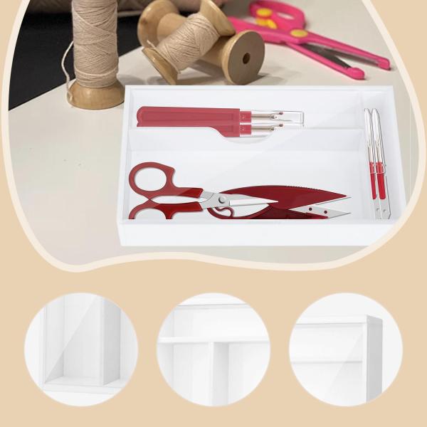 裁縫箱、収納ボックス、手作り工芸用、家庭用、透明な蓋付き、コンパートメント付き、初心者向け裁縫道具ホルダーオーガナイザー