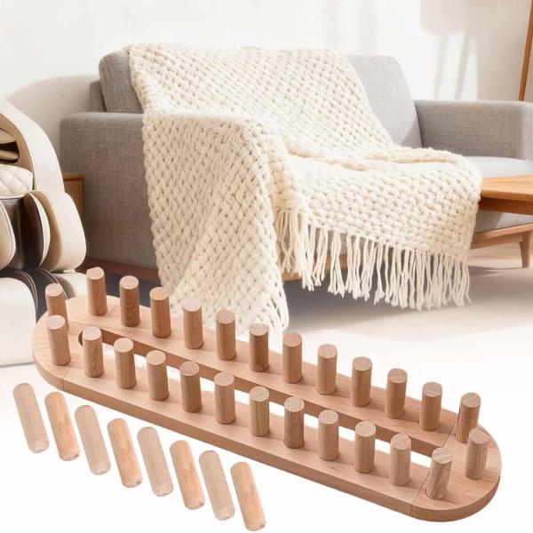 木製編み機 使いやすい糸編み 厚手編みブランケット編み機