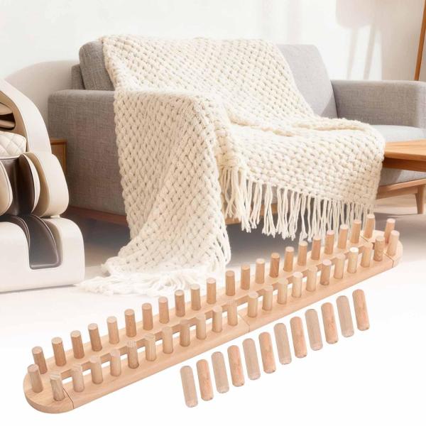 木製編み機 使いやすい糸編み 厚手編みブランケット編み機