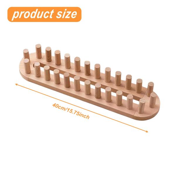 木製編み機 チャンキーブランケット織機 サイズ調整可能 チャンキーニットブランケット編みツール 糸工芸用 組み立て簡単
