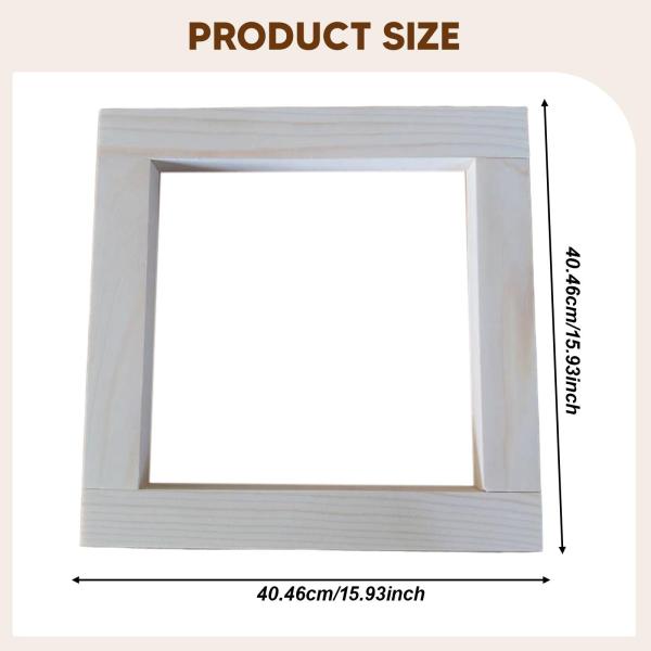 針仕事用ストレッチャーバー 木製ポータブルキャンバススプライスストレッチャーバー 40.46cmx40.46cm