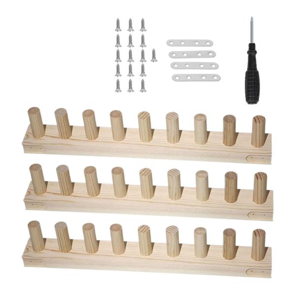 木製編み機 組み立て簡単 再利用可能 調節可能 かさばるブランケット編み機 3セクション