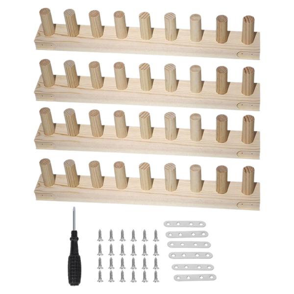 木製編み機 組み立て簡単 再利用可能 調節可能 かさばるブランケット編み機 4セクション