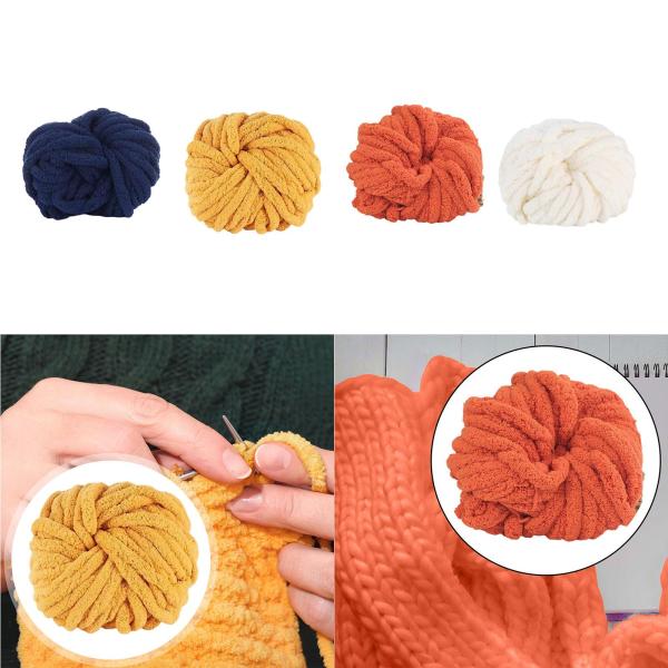 チャンキーウール糸 DIY 洗える重量糸 織りクラフト かぎ針編みラグ作り ネイビー