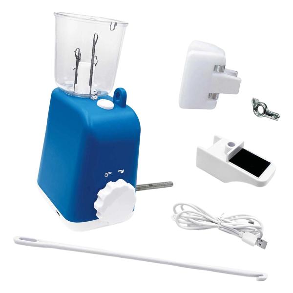 電動編みかぎ針編み機 編み機 編み物 クラフト プロジェクト用 ブルー