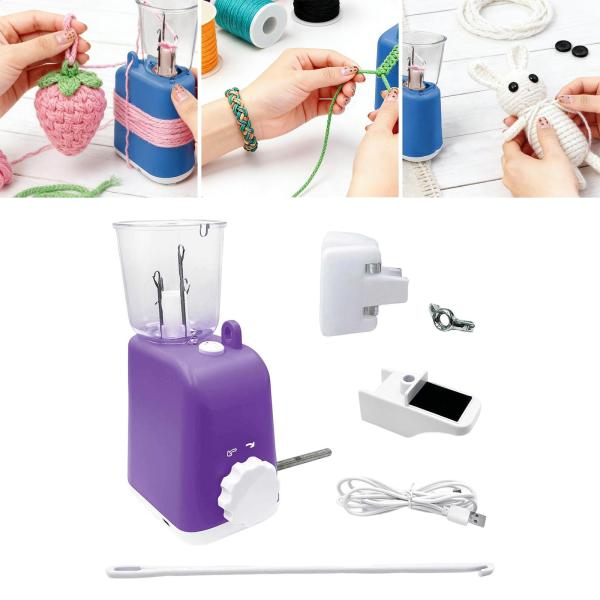 電動編みかぎ針編み機 編み機 編み物 クラフト プロジェクト用 