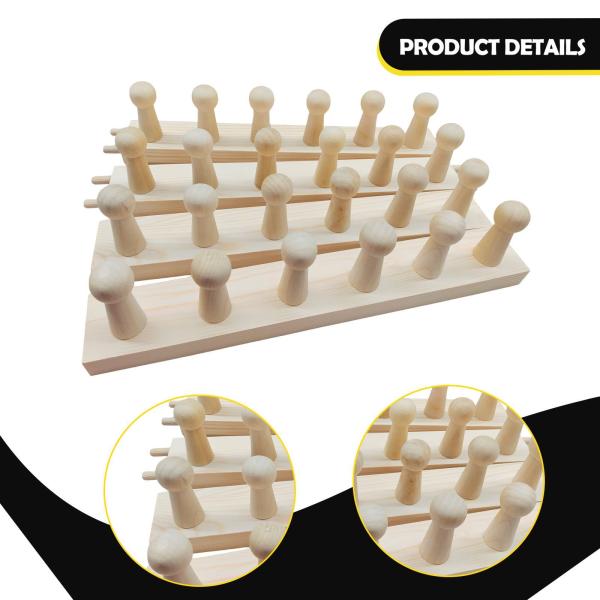 チャンキーヤーンブランケット織機木製ヤーン編み機趣味用スカーフタペストリー4セクション