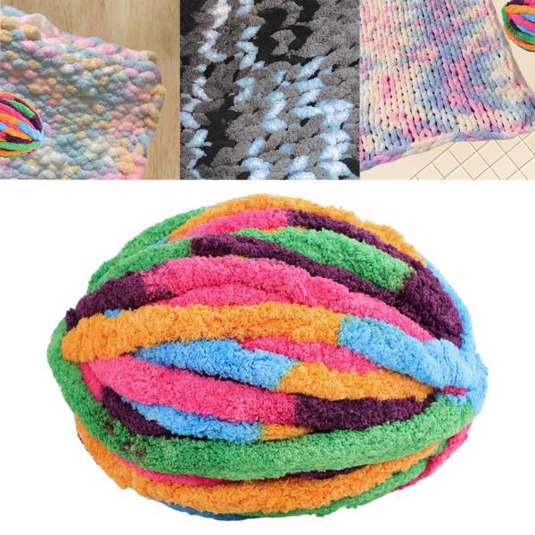 かぎ針編みに最適な太めのチャンキーヤーン。セーターやペットベッドの織りに最適なバルキーヤーン。グリーン、ブルー、ピンク。