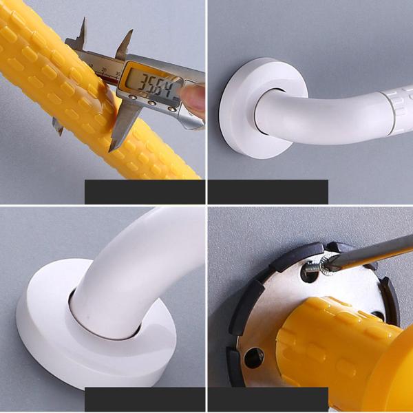 シャワーグラブバー浴槽用滑り止めアシスタントハンドル黄色の長さ30cm