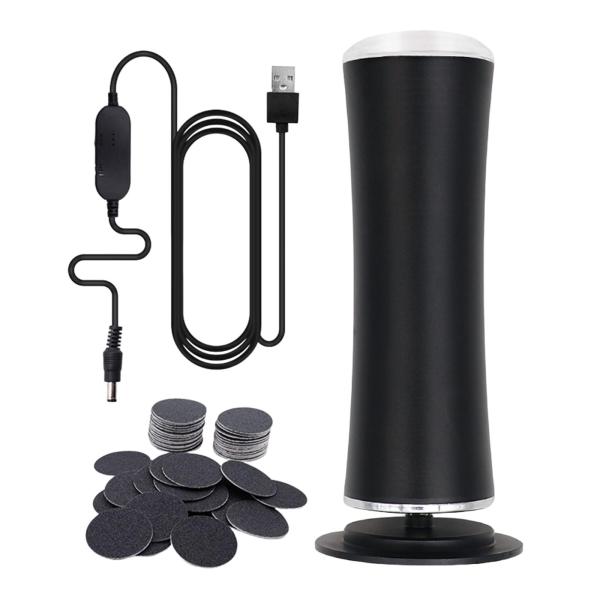 電動フットカルスリムーバーポータブルキットデッドスキンリムーバルマッサージャーブラック