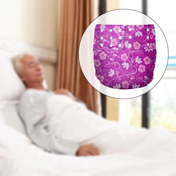 調節可能な大人用ポケットおむつカバー 失禁用 洗濯可能 老人用 パープル