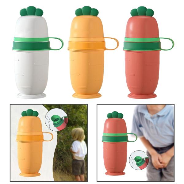 ビーチ旅行のためのかわいい大根携帯用トイレ小便器の尿ボトル ホワイト