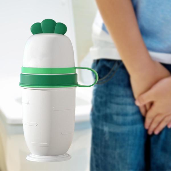 ビーチ旅行のためのかわいい大根携帯用トイレ小便器の尿ボトル ホワイト