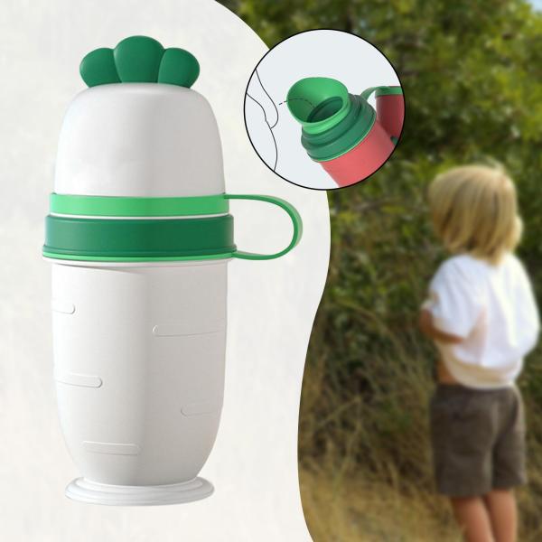 ビーチ旅行のためのかわいい大根携帯用トイレ小便器の尿ボトル ホワイト