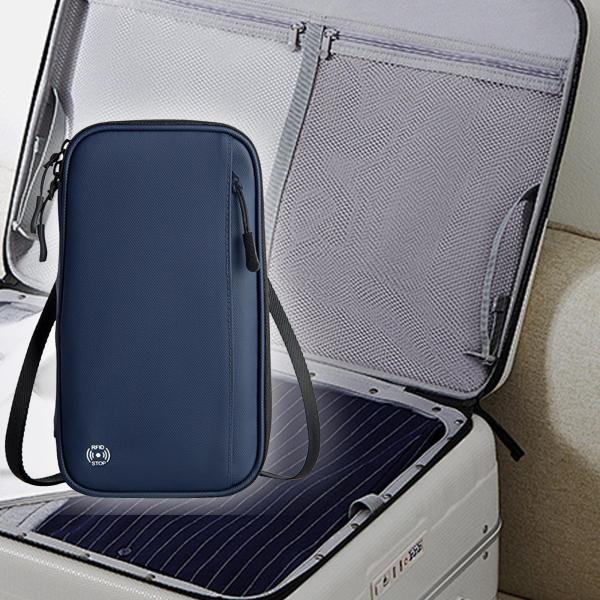 パスポート財布ドキュメントオーガナイザーマルチポケットカードホルダーポータブルファミリーケースオーガナイザー搭乗券マネー用ネックポーチ