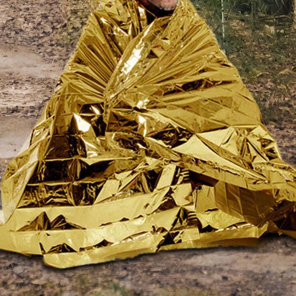 6x サバイバルブランケット 緊急用ブランケット ハイキング用 寒冷地サバイバルギア 160x210cm