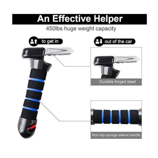 車のドアハンドル、車のハンドルアシストサポート、3イン1コンパクト実用、車のブレーカー、車のハンドル移動補助高齢者