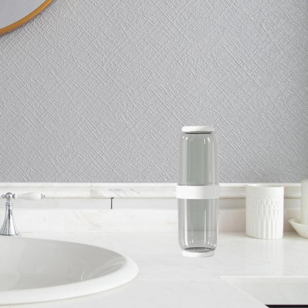 歯ブラシ入れ ポータブル 歯磨き粉収納 歯ブラシケース キャンプ用 2個 ホワイト グレー