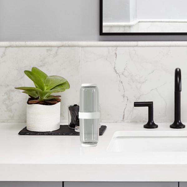 歯ブラシ入れ ポータブル 歯磨き粉収納 歯ブラシケース キャンプ用 2個 ホワイト グレー