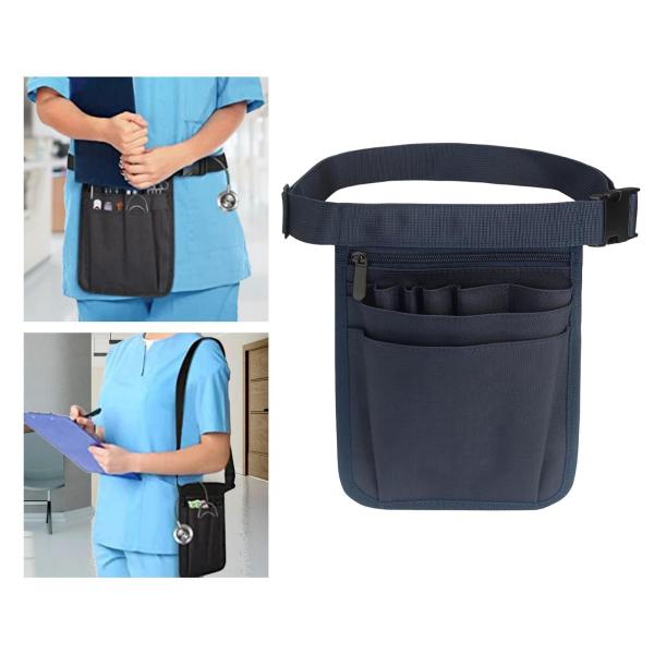 ナースウエストバッグ 実用的なマルチコンパートメント ナースポーチ はさみ ペン ツール用 ブルー