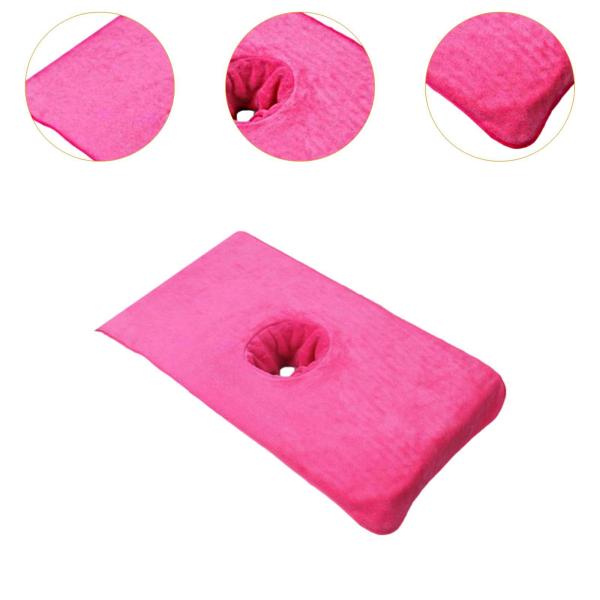 マッサージテーブルタオル ビューティーサロンタオル ビューティーサロンSPAマッサージベッド用 ダークピンク
