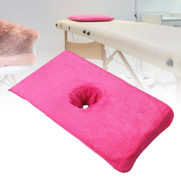 マッサージテーブルタオル ビューティーサロンタオル ビューティーサロンSPAマッサージベッド用 ダークピンク