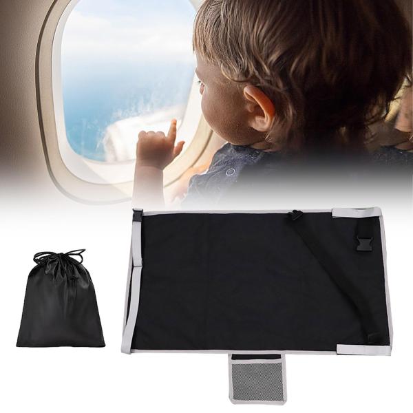 子供用飛行機シートエクステンダー コンパクト ポータブル 飛行機用ベッド ブラック