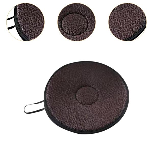 360°回転シートクッション ポータブルギフト 高齢者旅行用カーシートパッド コーヒー