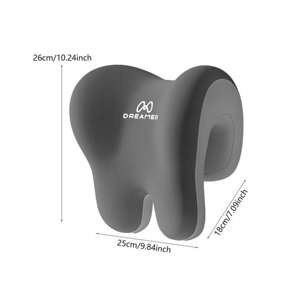 オフィスチェア用ネックサポート 快適 通気性 ファブリックカバー 昼寝枕 グレー ミックスカラー