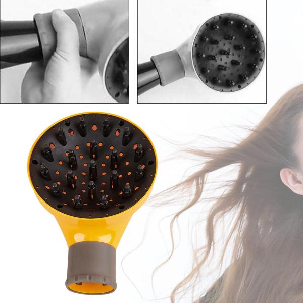 ヘアディフューザー ヘアドライヤーアクセサリー 速乾性 ヘアブロワー ドライヤーディフューザー イエロー