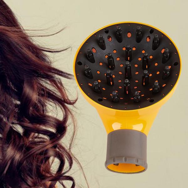 ヘアディフューザー ヘアドライヤーアクセサリー 速乾性 ヘアブロワー ドライヤーディフューザー イエロー