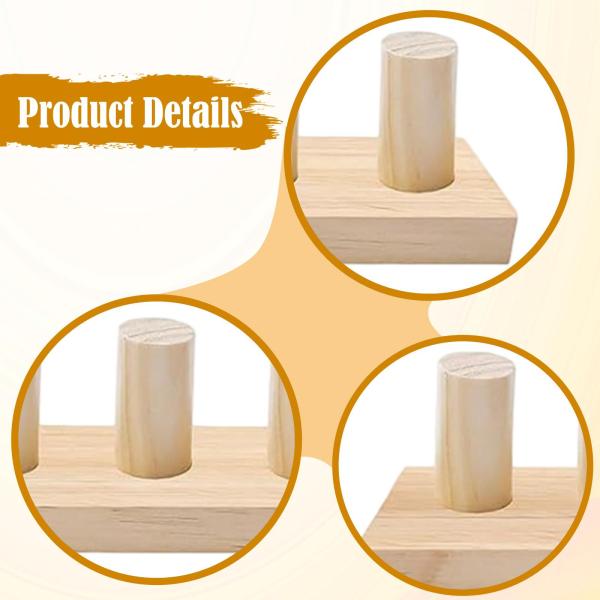 3 個入り チャンキーブランケット織機、木製織り機ポータブル糸織り機フレーム手編み編み物愛好家ショールDIY愛好家用