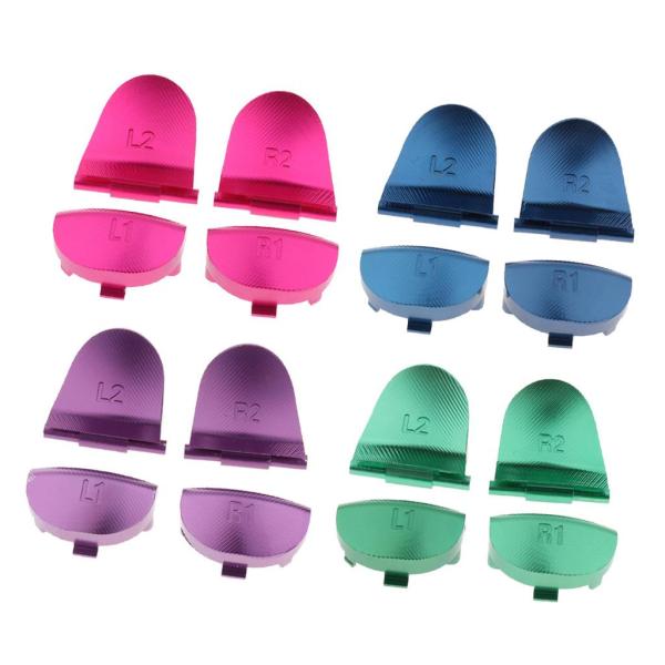  PS4コントローラー用のアルミニウムL1 R1 L2 R2トリガーボタンピンク