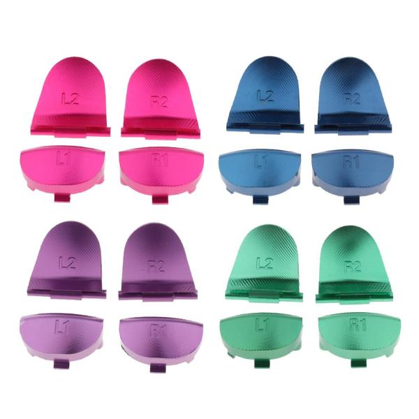  PS4コントローラー用のアルミニウムL1 R1 L2 R2トリガーボタンピンク