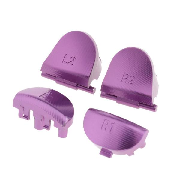 ソニーPS4のコントローラーの紫色のためのアルミニウムL1 R1 L2 R2のトリガーボタン