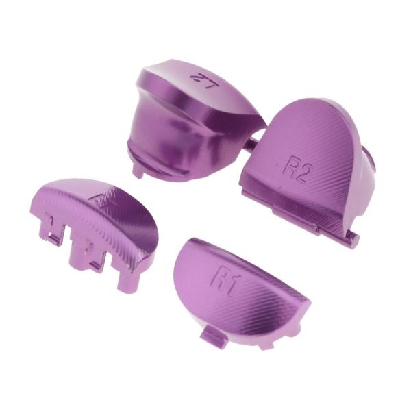 ソニーPS4のコントローラーの紫色のためのアルミニウムL1 R1 L2 R2のトリガーボタン