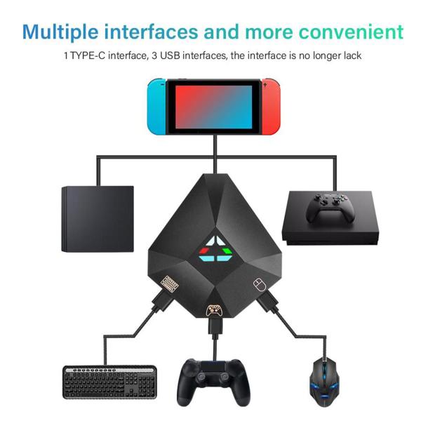 キーマウス変換アダプタnスイッチなどゲームコンソール.簡単に使用する.プラグアンドプレイ