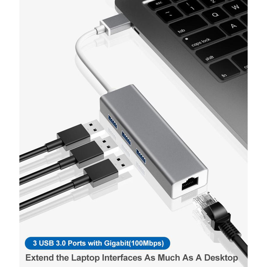 Usb 3.0ハブイーサネット3ポートusb 3.0スプリッタイーサネットハブusbハブネットワークRJ45 100 150mbpsのusbエクステ｜stk-shop｜03