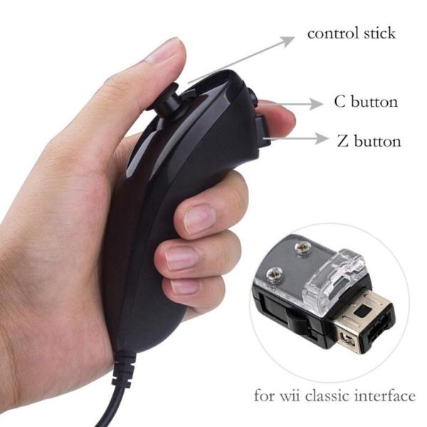WiiWiiUブルー用のジェスチャーコントローラーとヌンチャクジョイスティックコンボ