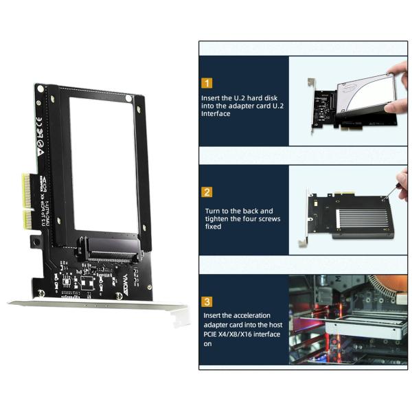 ミニU.2からPCIeへのアダプターPCI-E拡張カード（2.5インチNVMe Dサポートマザー用）X8X16スロットカードインタ