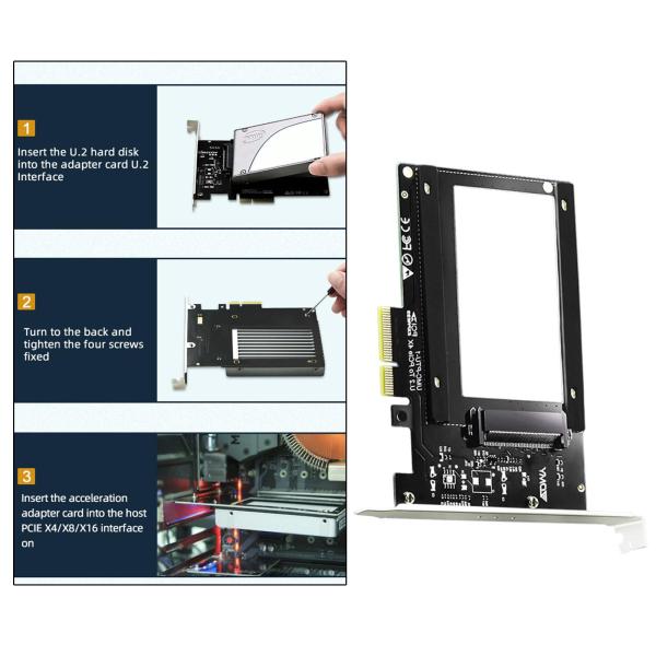ミニU.2からPCIeへのアダプターPCI-E拡張カード（2.5インチNVMe Dサポートマザー用）X8X16スロットカードインタ