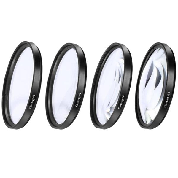クローズアップフィルターキット+ 1 + 2 + 4 + 10デジタルカメラ用レンズセット62mm