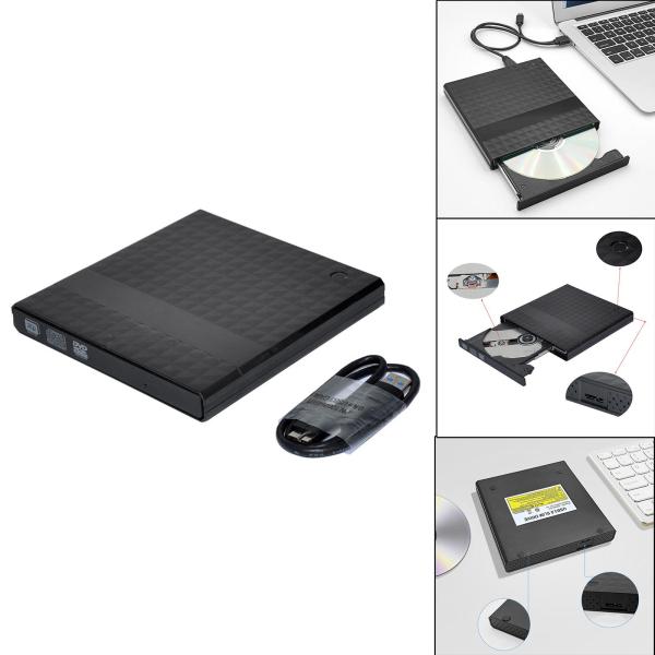 USB3.0外部DVDバーナープレーヤー高速DVD-RWチェッカーパターン