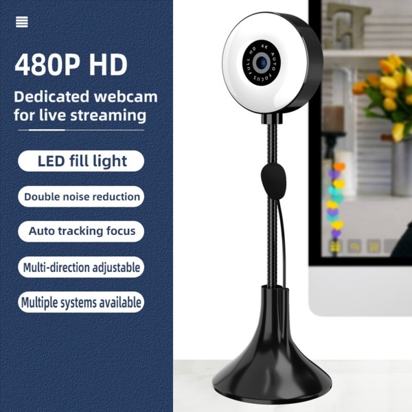 Webcam Full Hd Non-Slip Base Multi-Directional AK Clear Smart for Webc｜stk-shop｜02