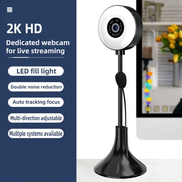 Webcam Full Hd Non-Slip Base Multi-Directional AK Clear Smart for Webc｜stk-shop｜05