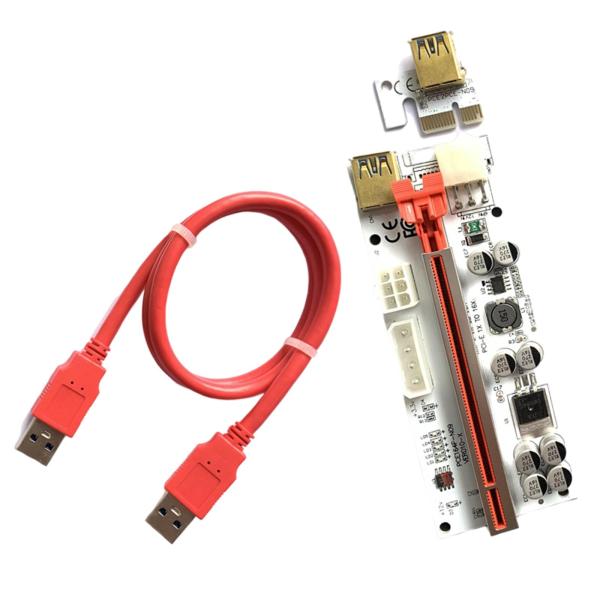 Ver010-XPci-EライザーカードUSB3.0データケーブルBtcGPUマイニング用6