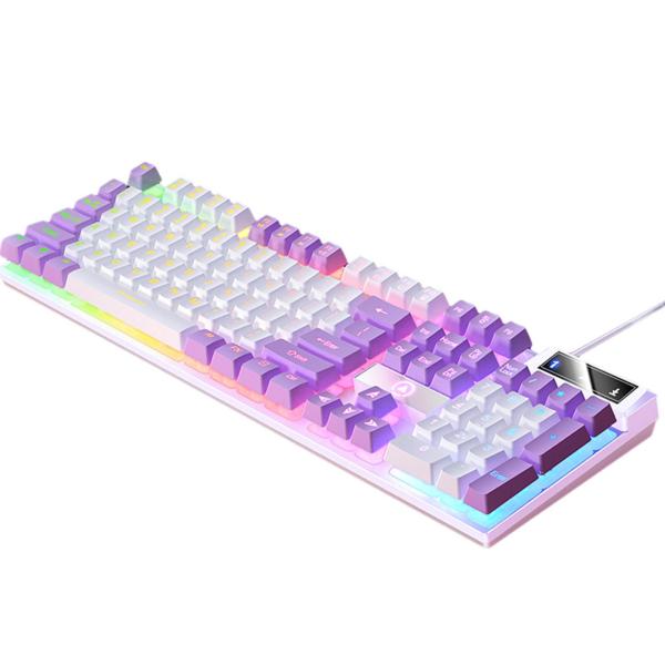 有線メカニカルゲーミングキーボード/RGBバックライト付きUSBLED